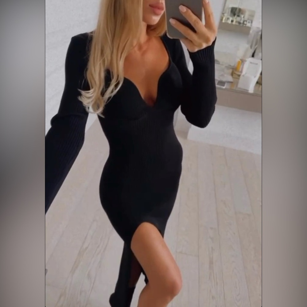 Gorgeouss black wool maxi dress (Eastern European brand)New